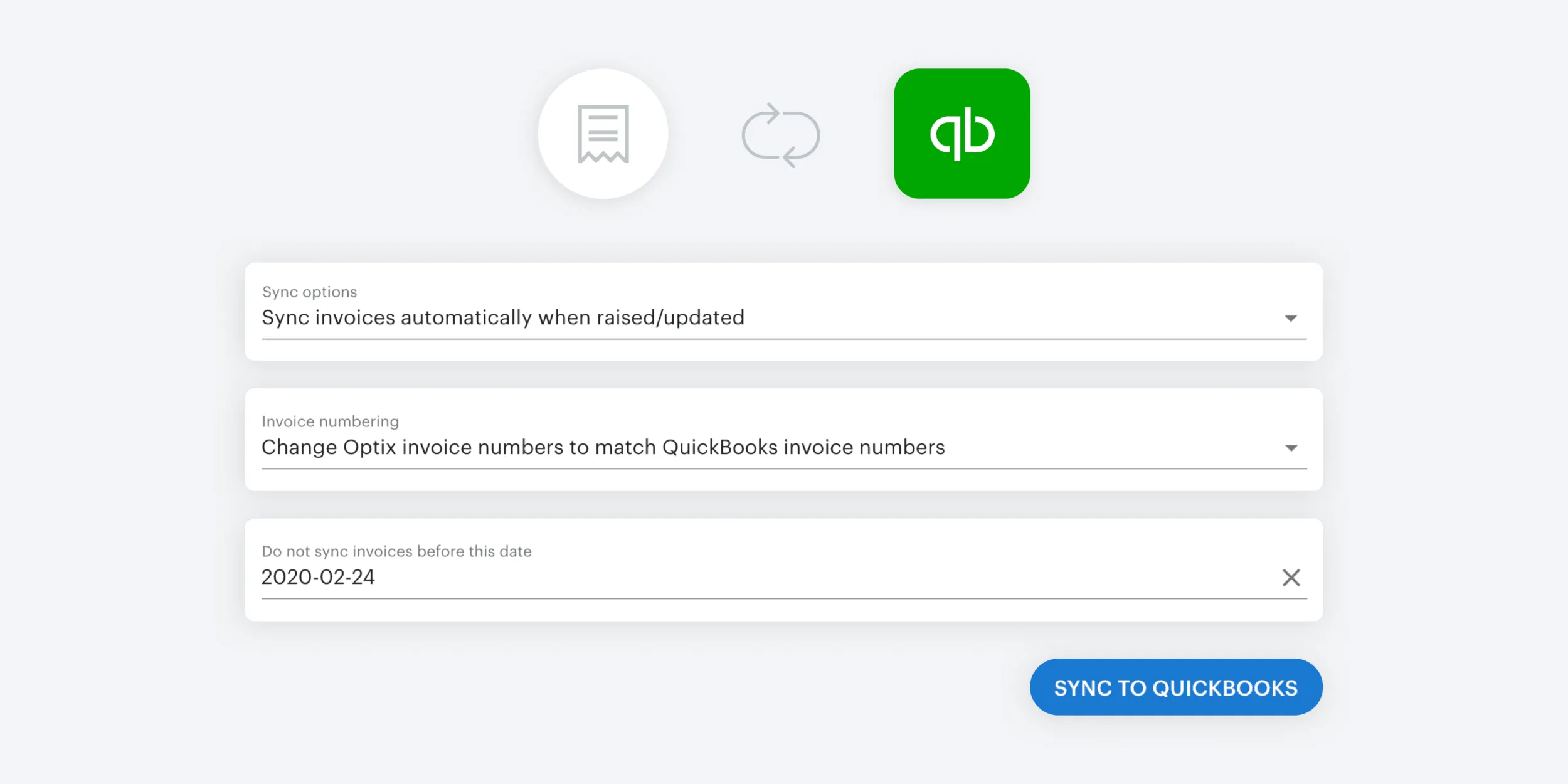 Optix and Quickbooks integration