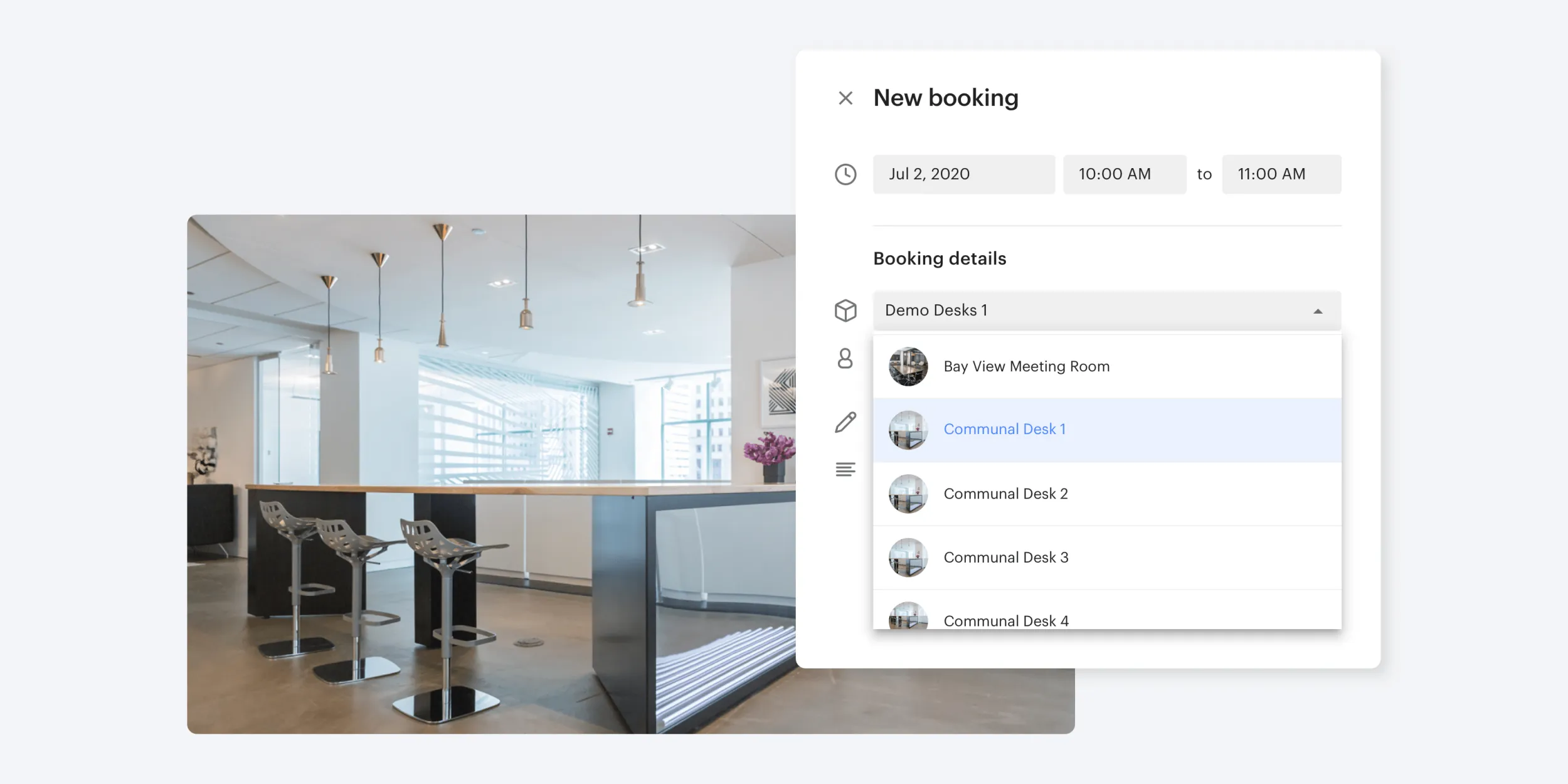 Scheduling feature coworking software