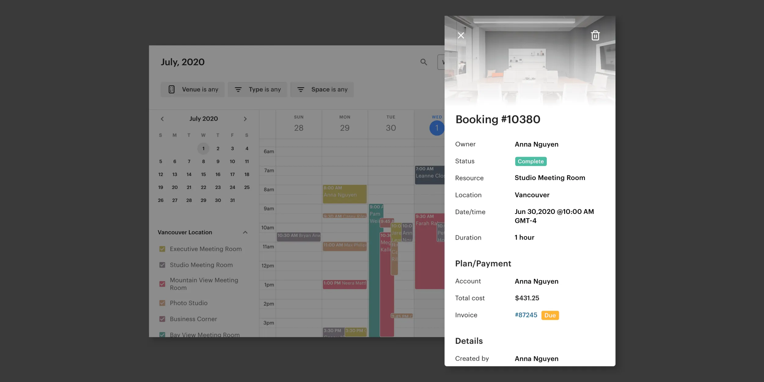 Whats new in Optix July 2020 - new features in coworking software