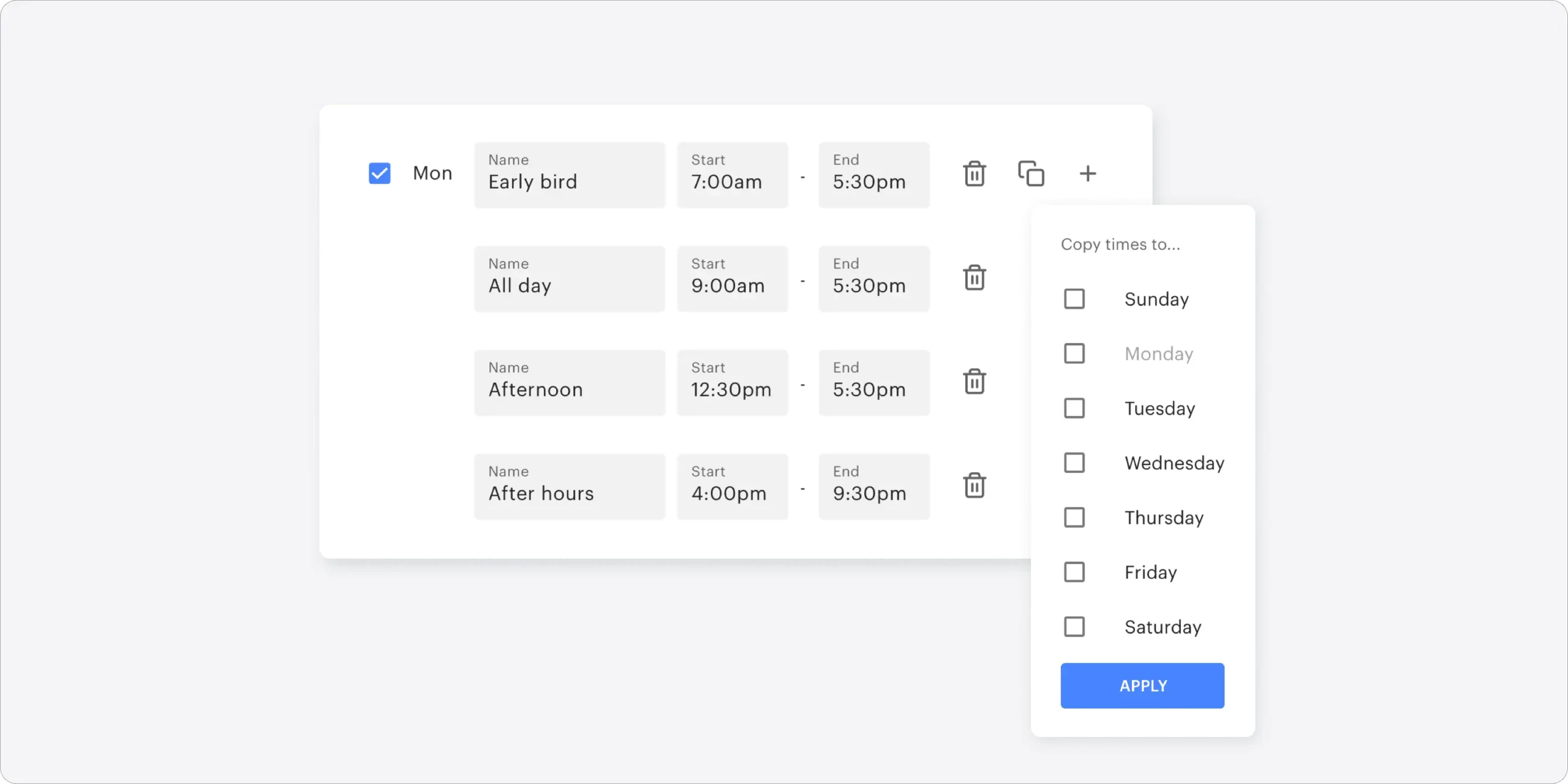Time Slots