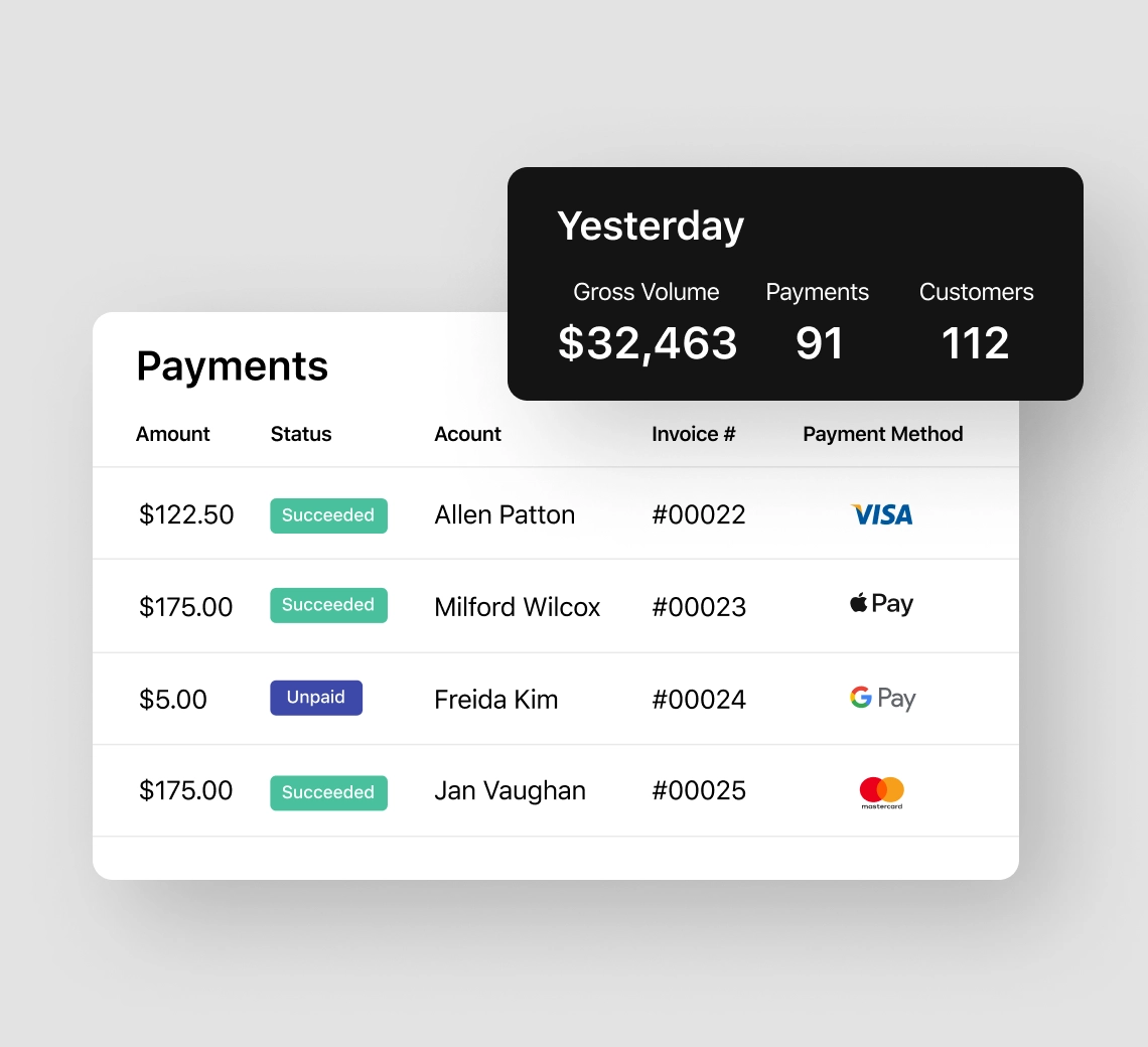 Billing and Payments - coworking software features
