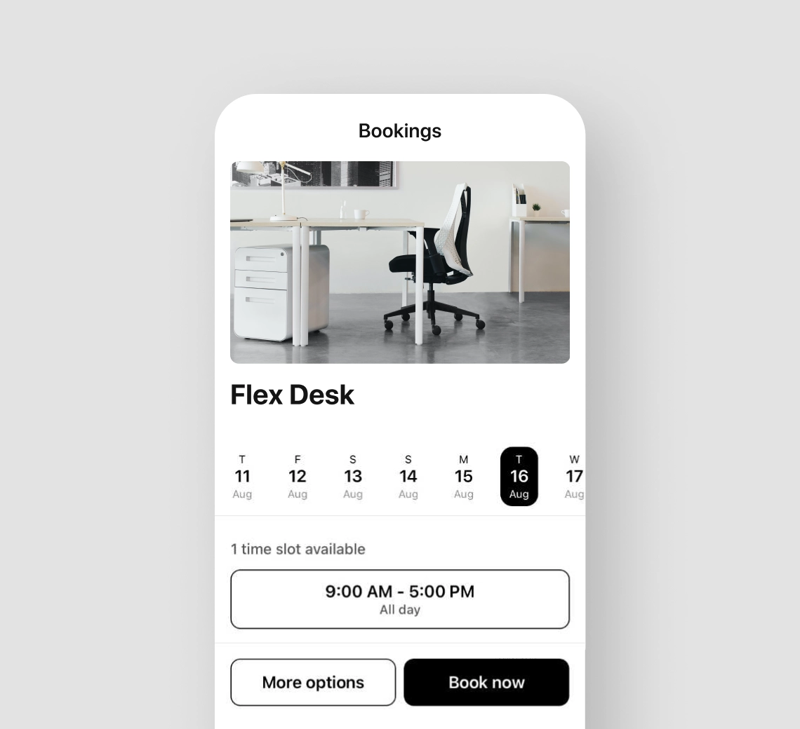 Desk booking software for coworking and flex spaces