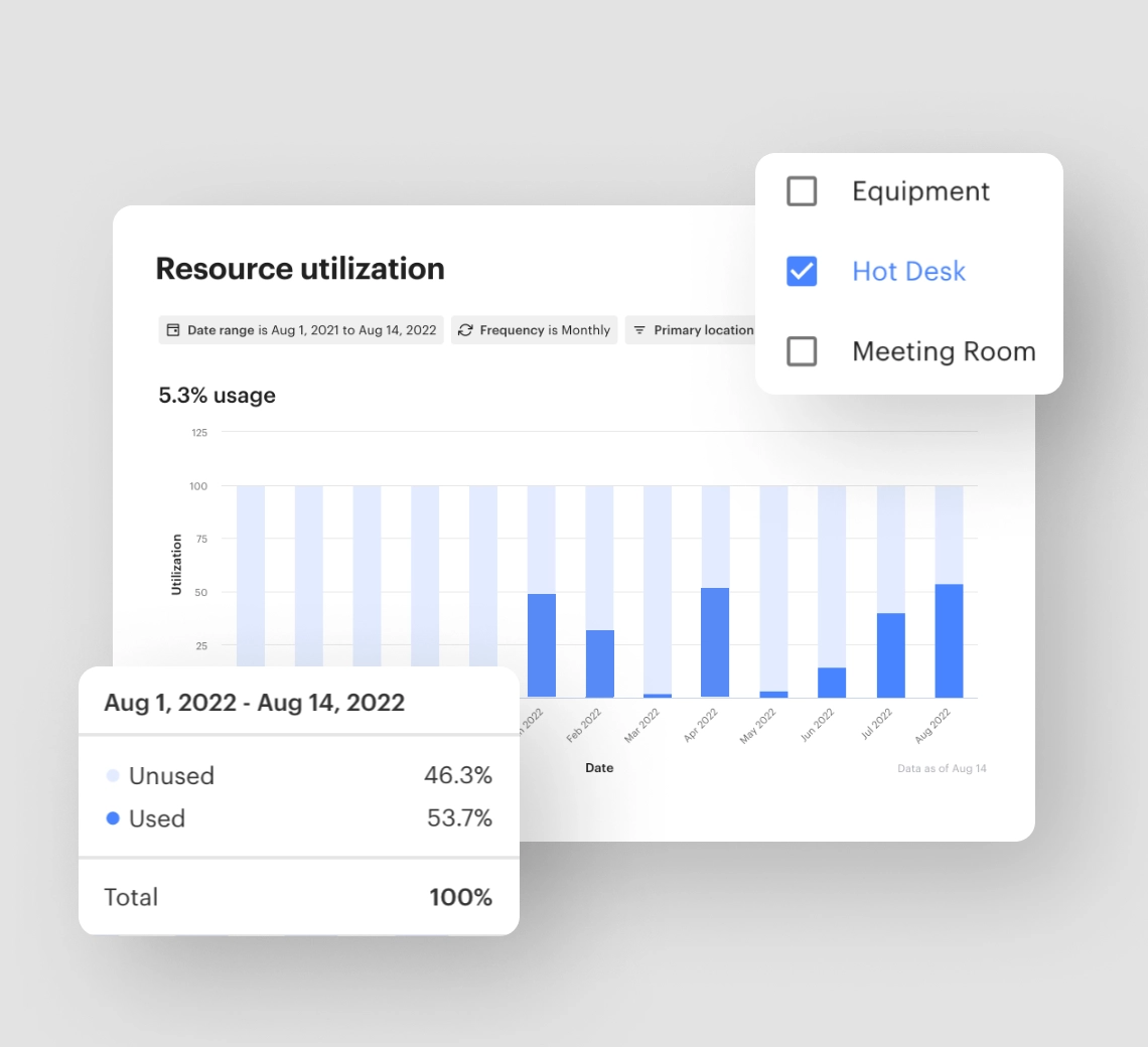 Desk booking software for coworking spaces