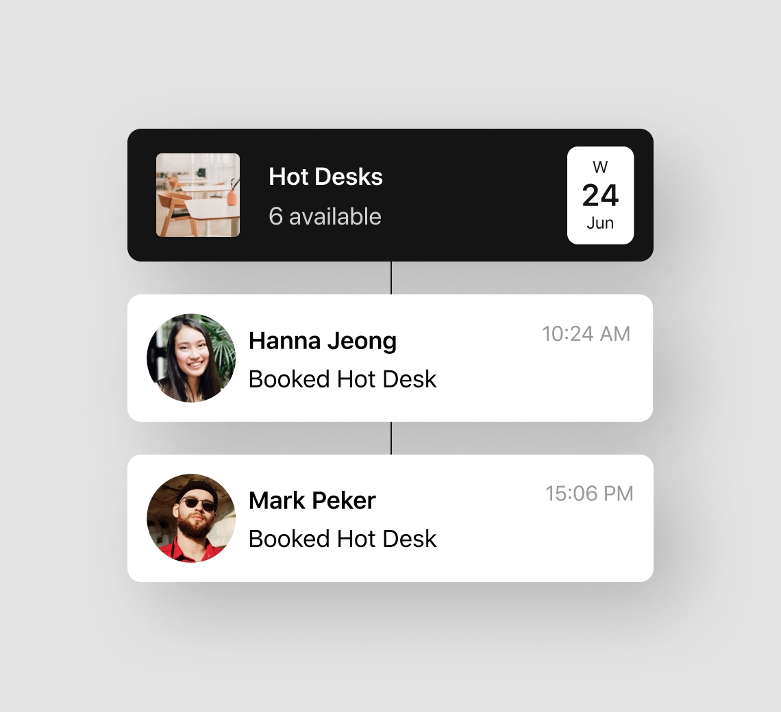 Desk booking software for coworking spaces