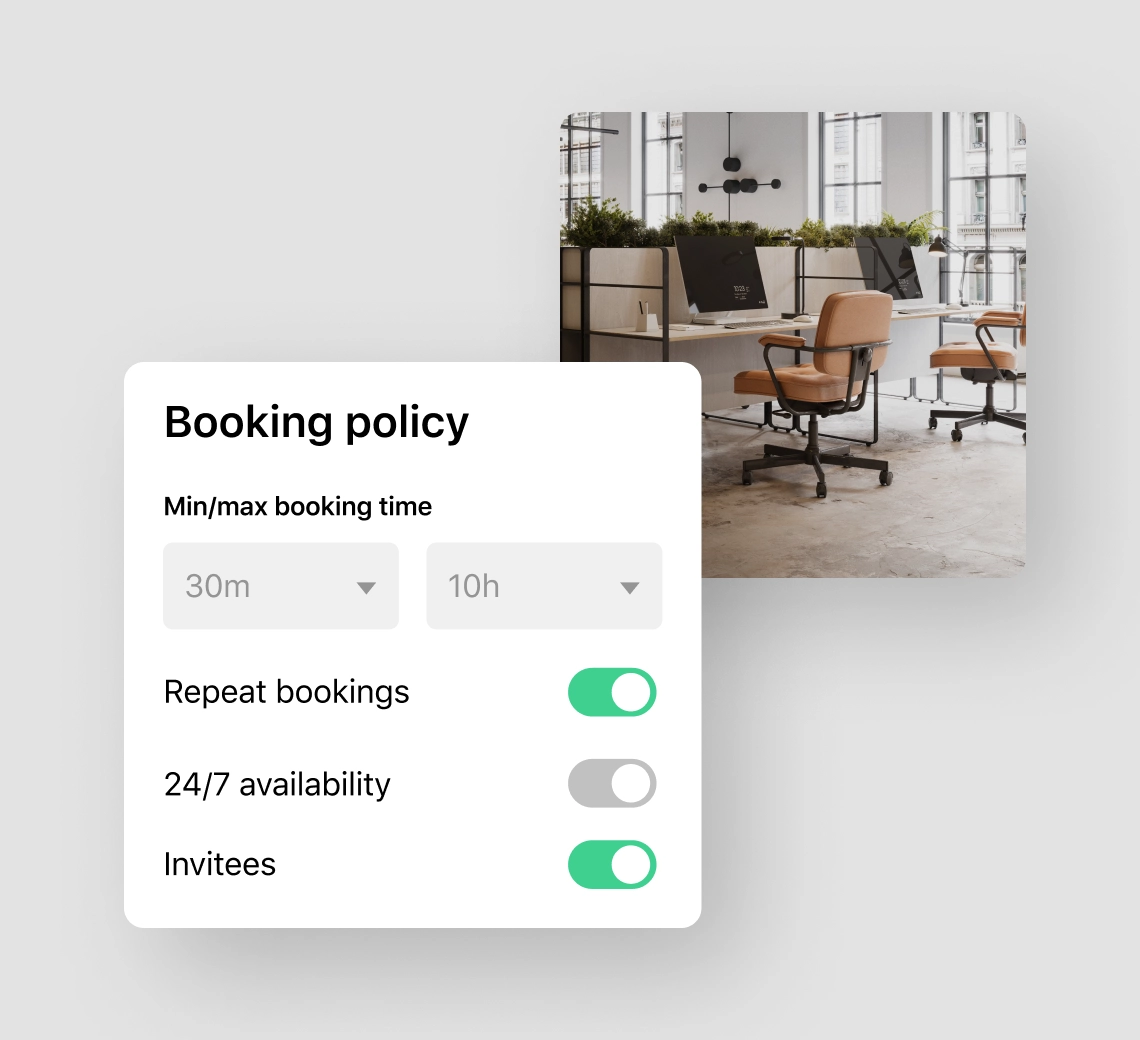 Desk booking software for coworking spaces