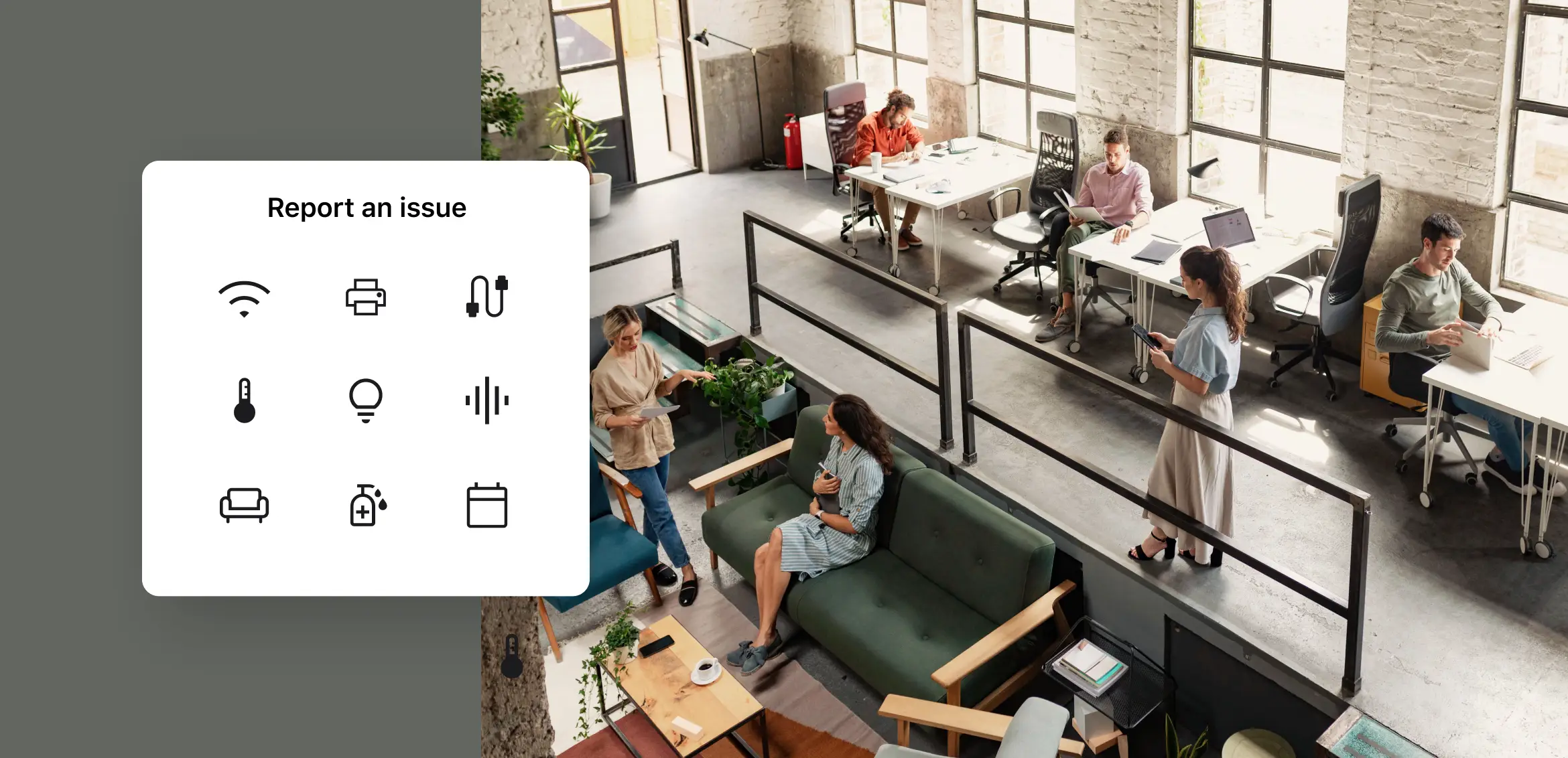 Automate issue reporting in coworking spaces
