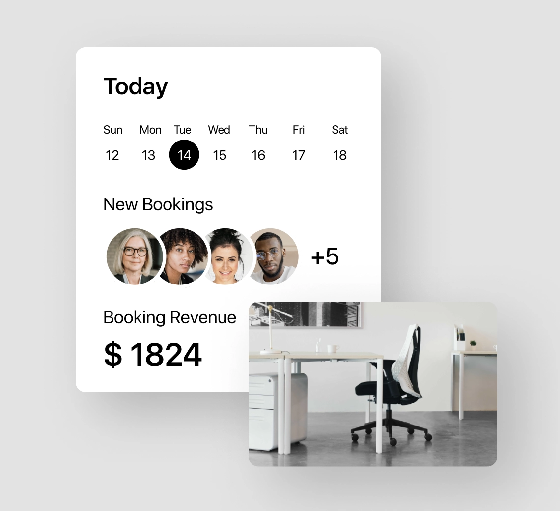 Web widgets - automate bookings for coworking spaces