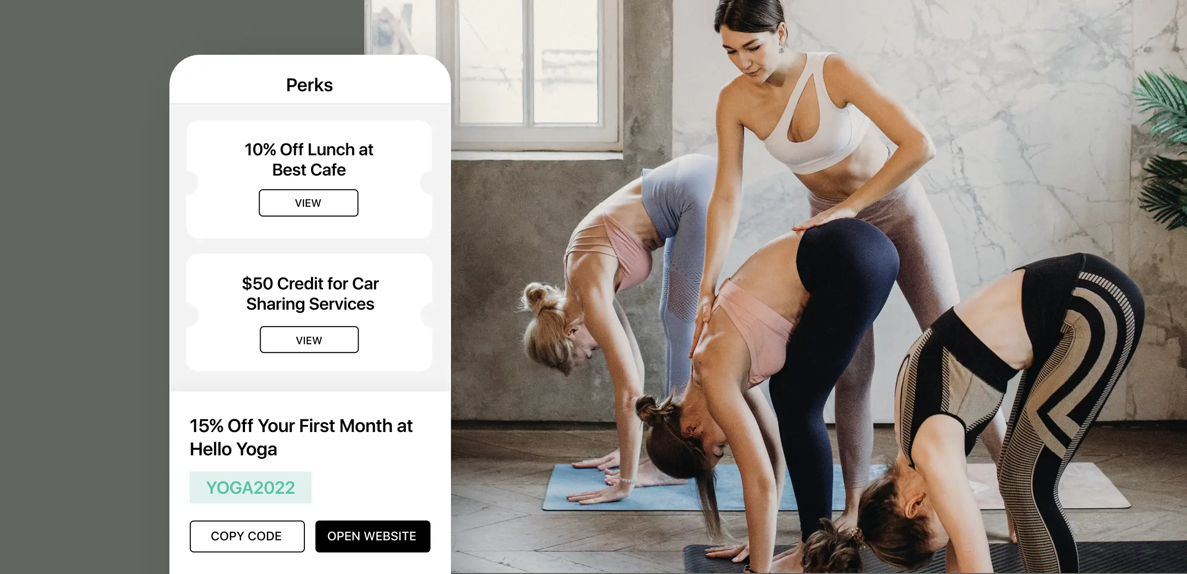 Perks app - coworking software member benefits