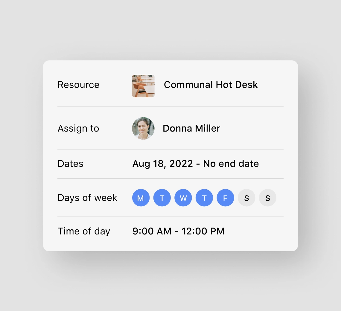 Assignments - Optix coworking software feature