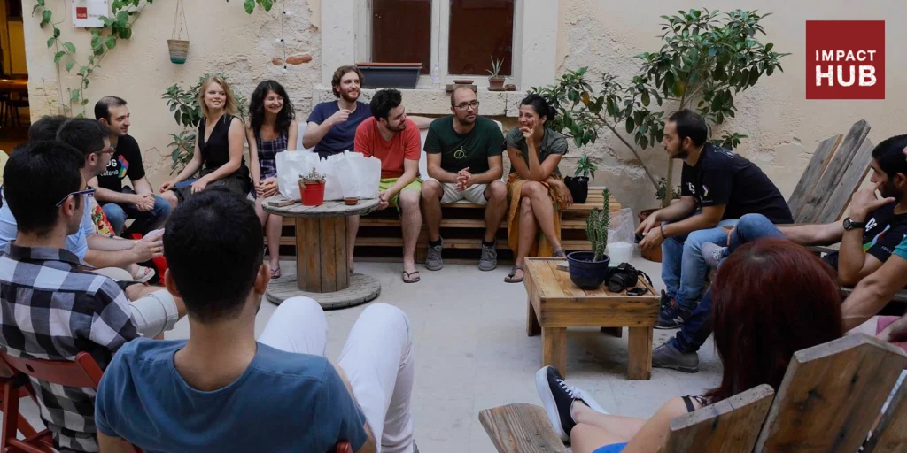 Impact Hub, a coworking brand that inspires, connects and enables people across the world to sustainably impact society