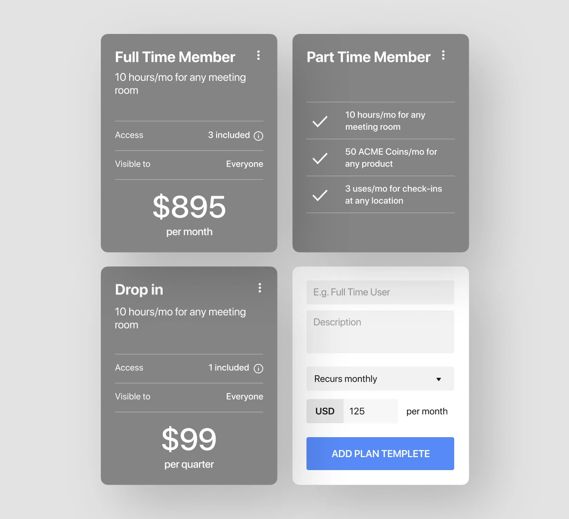 Plans - Automate membership plans in coworking spaces