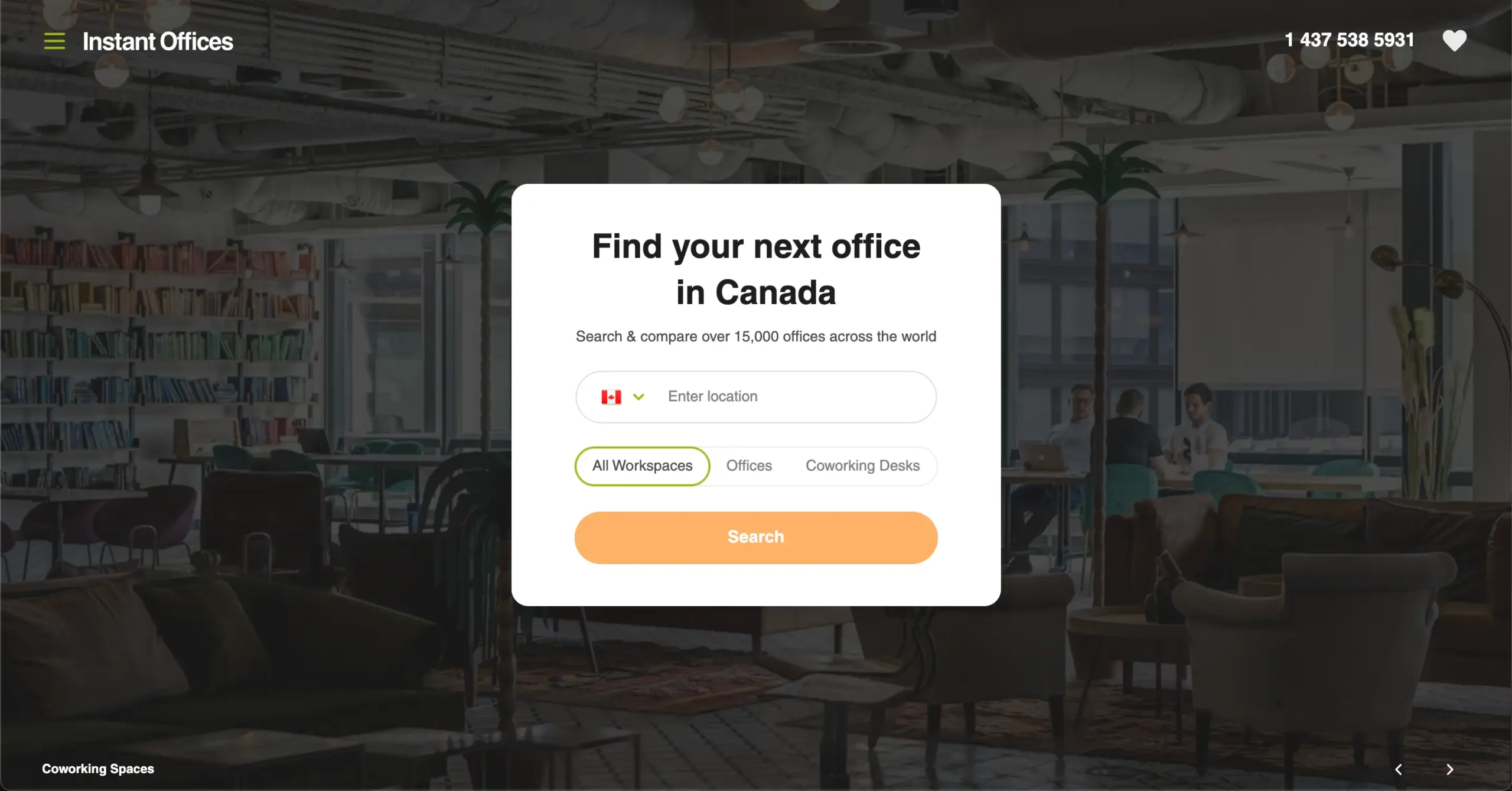 Instant Offices Homepage