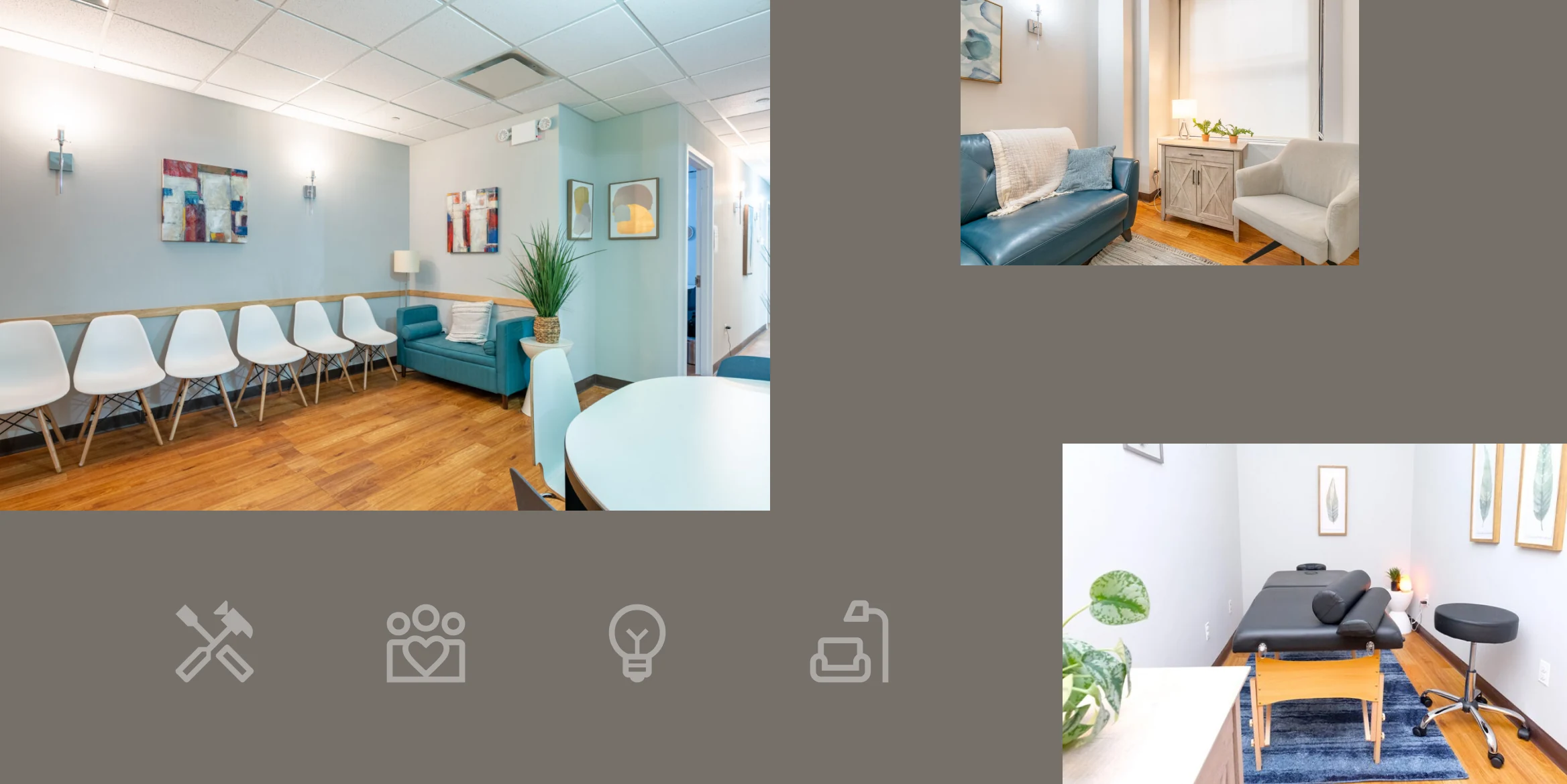 Amenities and rooms of Brooklyn Hourly Offices Coworking for therapists