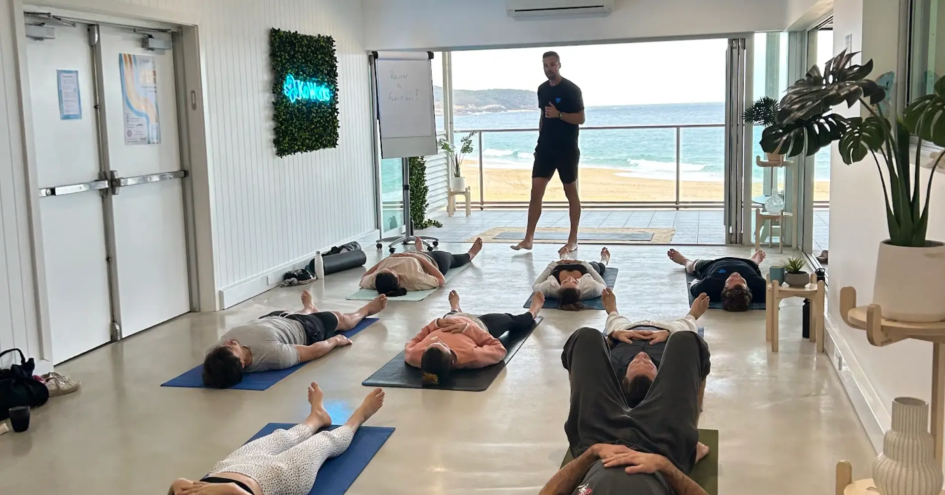 Yoga class in KoWorks coworking space