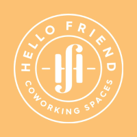 hello friend coworking spaces logo