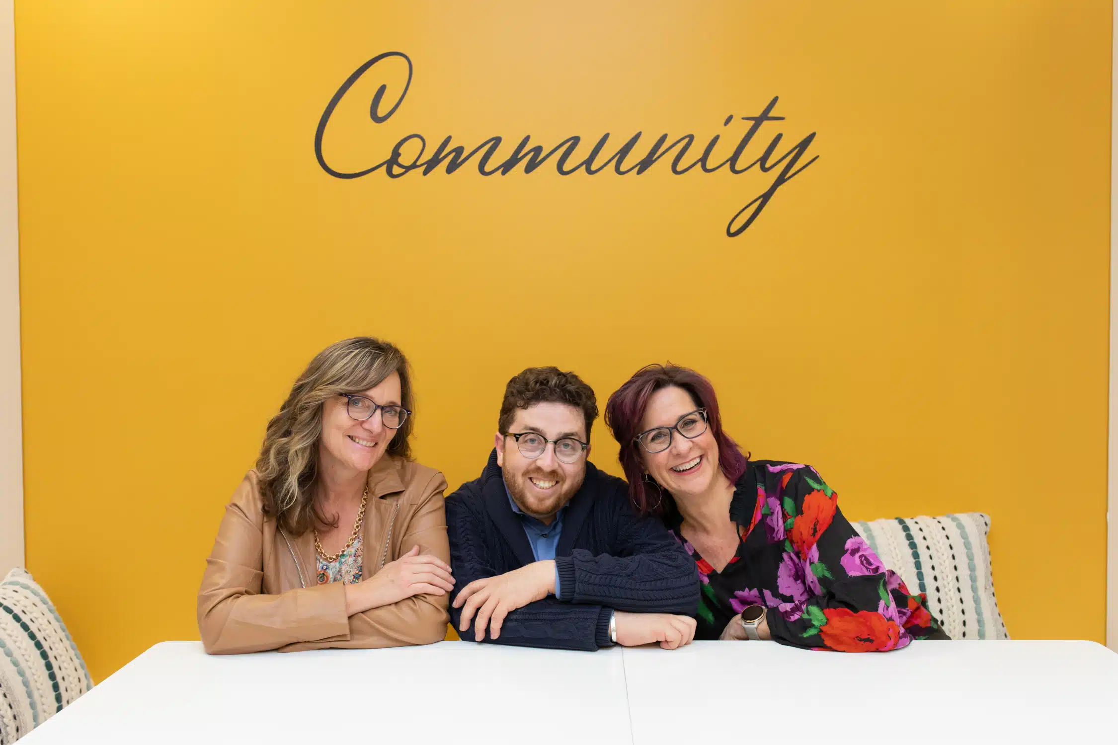 Charlotte Kirby, Founder, with Mitch Reiss and Monica Hecht, Community Managers, at The Village Hive Coworking (photo taken from Toronto Sun)