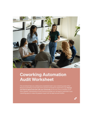 Automation audit worksheet for coworking space operators