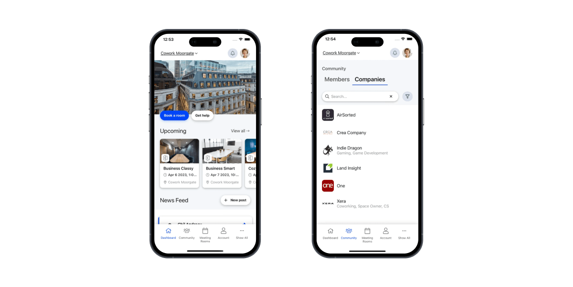 OfficeRnD coworking mobile app