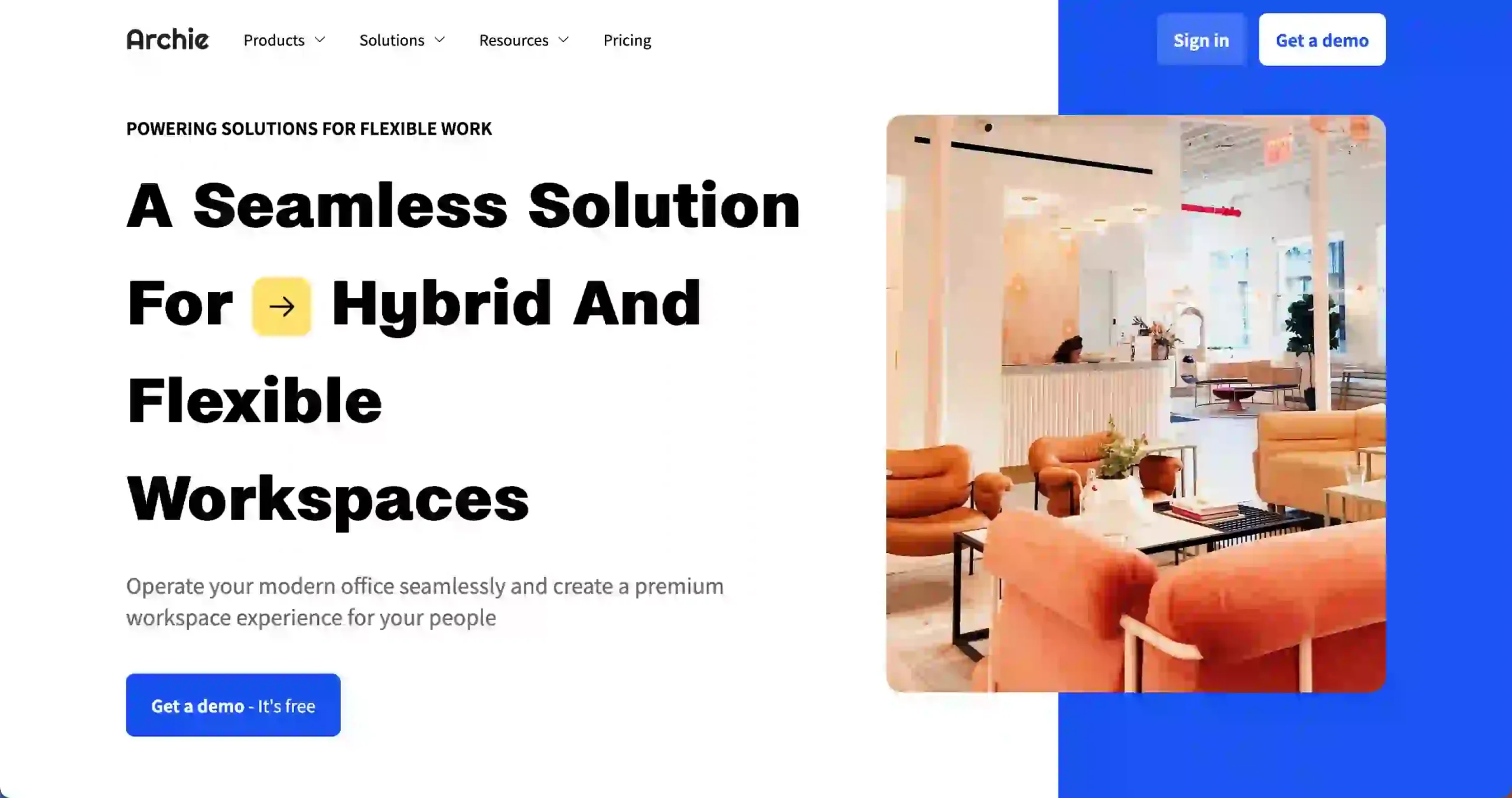 Image showing the homepage of Archie
