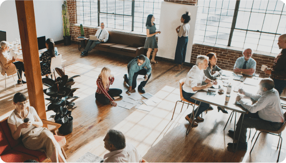 People in a coworking space