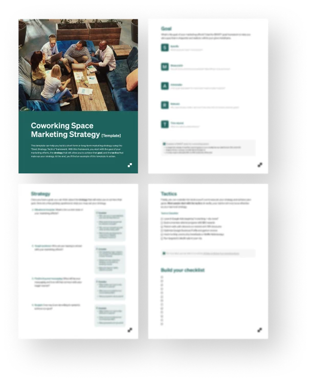 Marketing plan template for coworking spaces