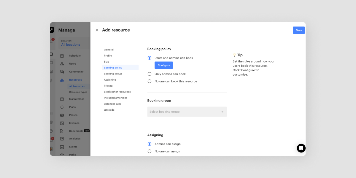Optix - coworking booking system