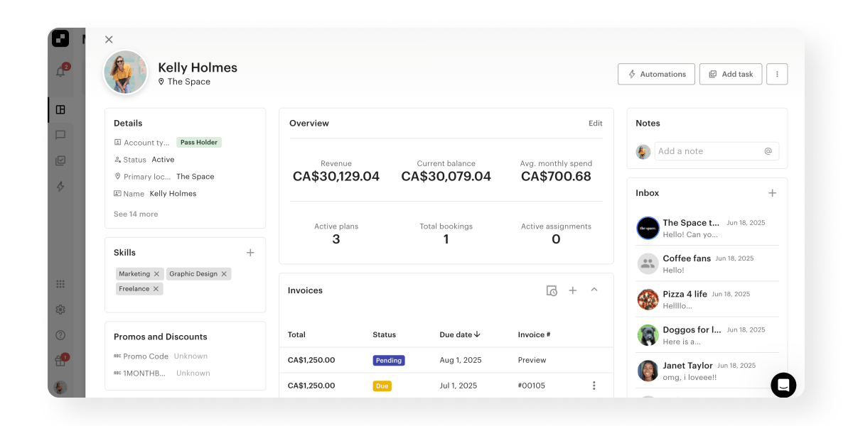 Optix coworking software