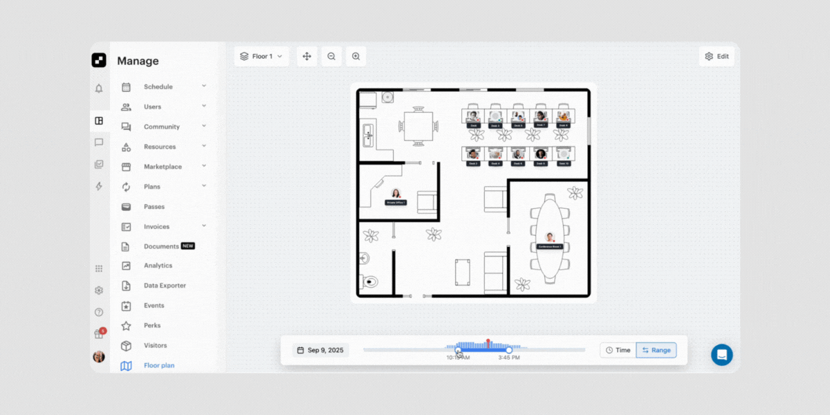 Add a floor plan to Optix coworking software
