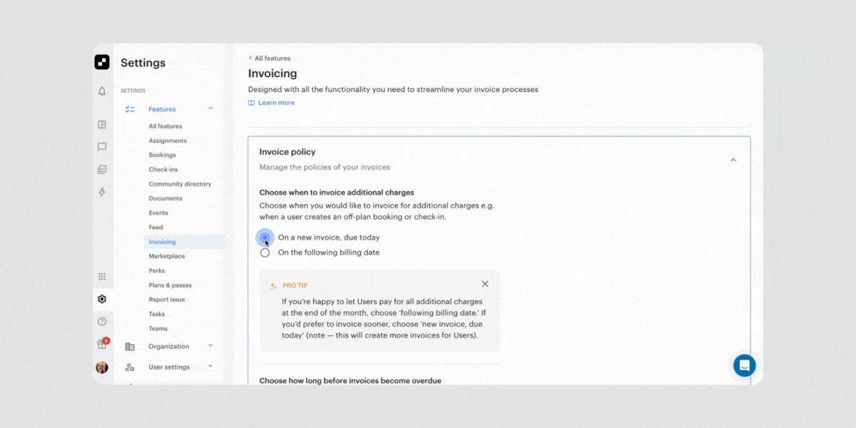 Offer same-day credits for canceled bookings in your coworking software