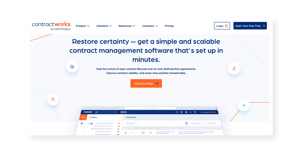ContractWorks website