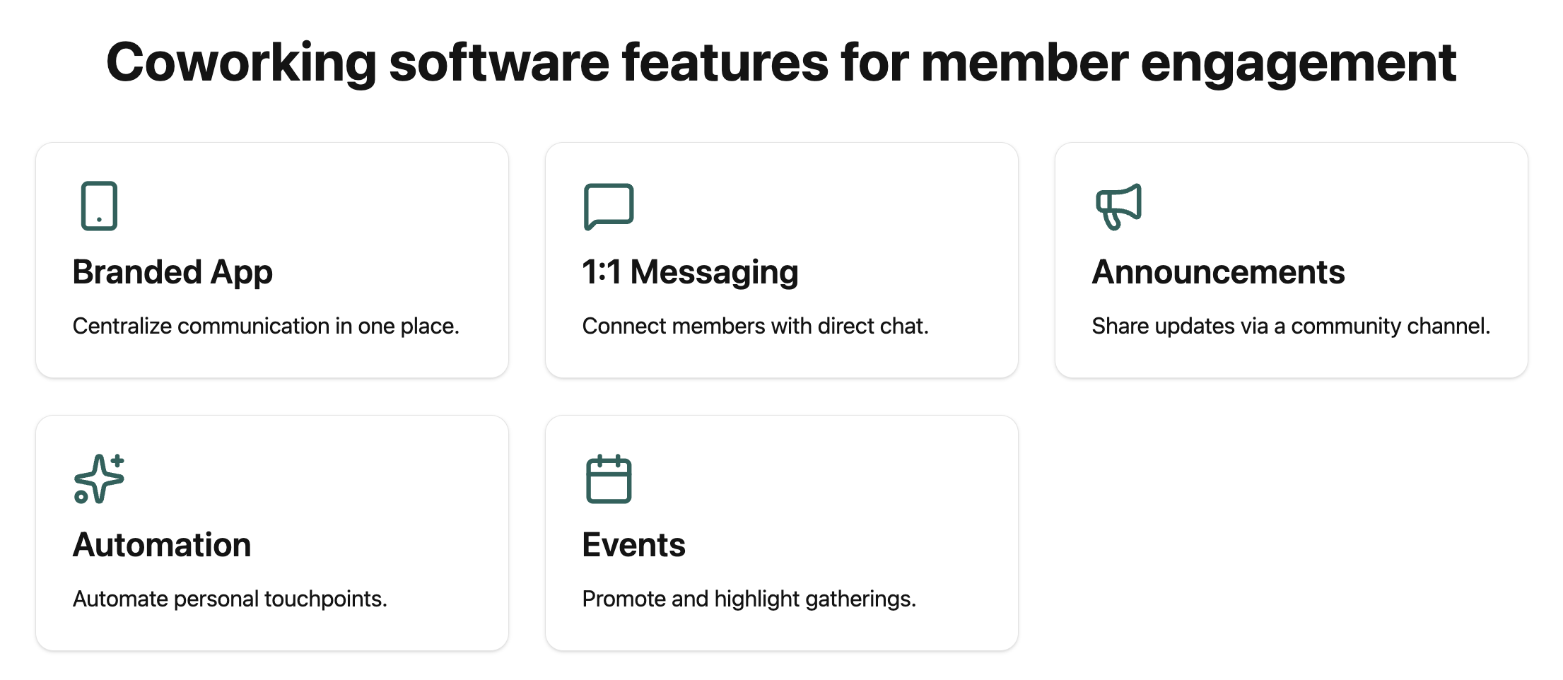 Coworking software features that support member engagement