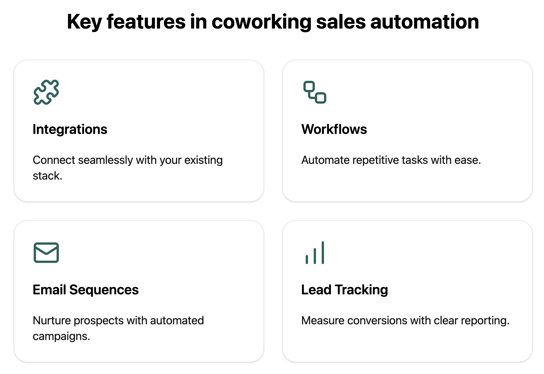 Key features to look for in coworking sales automation