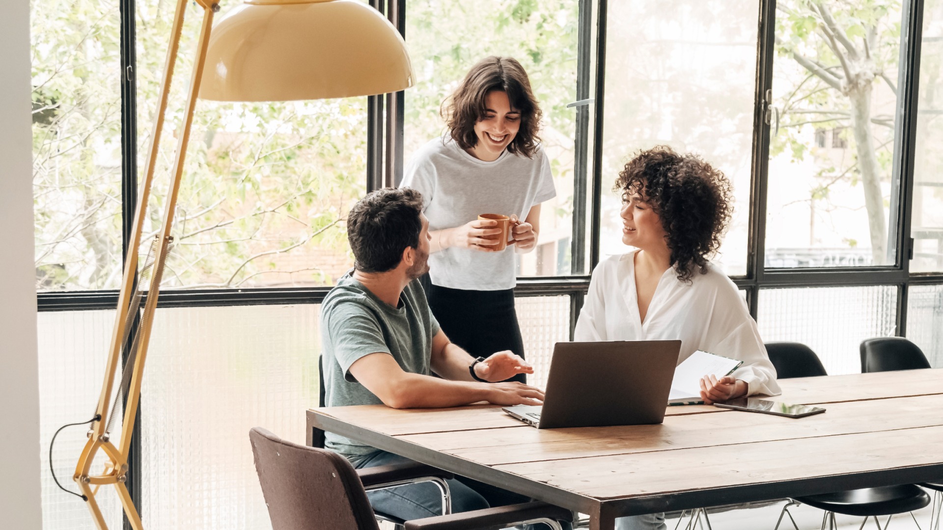 community manager introducing 2 members to each other