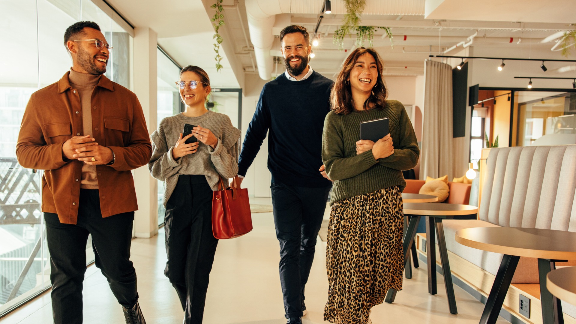 coworking community manager providing tour to recently onboarded members